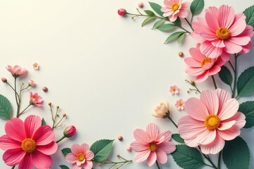 Fototapeta premium Subtle floral motif subtly layered on neutral backdrop , delicate, classic