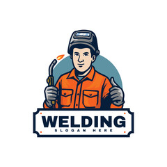 simple and attractive welding logo