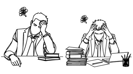 Business People Frustrated at Work.