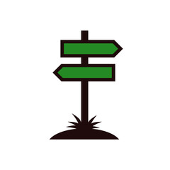 singnpost icon. direction and guide symbol. road navigation vector illustration