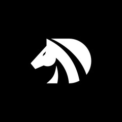 letter D horse logo