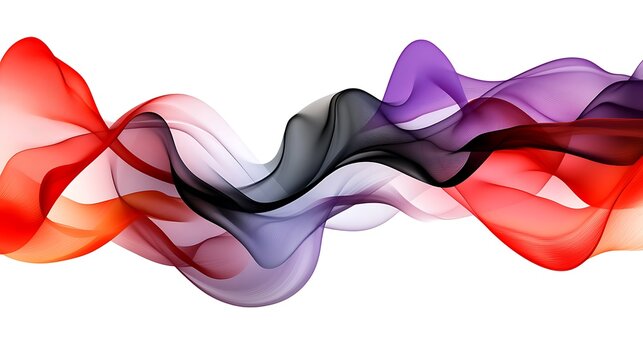 Vibrant gradient flow of purple to red abstract wave digital art creative design artistic vibes