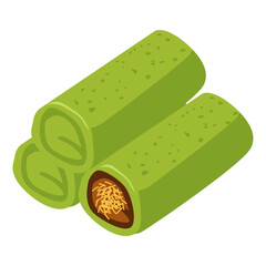 Traditional Dadar Gulung Coconut Roll