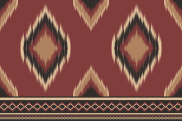 Ethnic ikat seamless pattern abstract pattern vector design for fabric block print