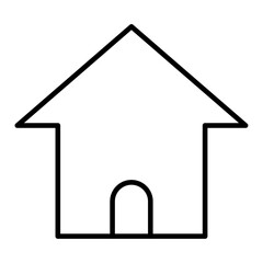 家の線画アイコン、不動産やWEBのホームアイコン
