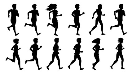 vector silhouettes of people