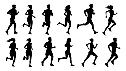 vector silhouettes of a woman