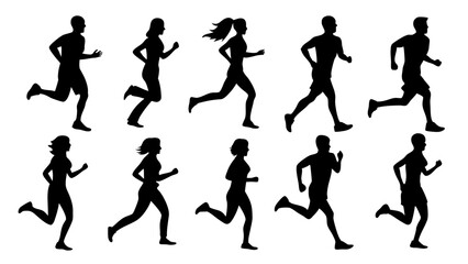 silhouettes of people