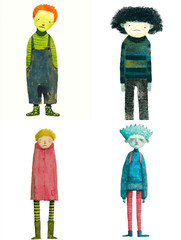 children in a green t shirt