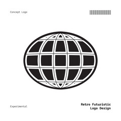 Retro Futuristic Minimalist Logo Design For Clothing Brand, Fashion, Poster, Music, Templates and etc