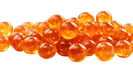 Yellow caviar in realistic style, isolated on white background