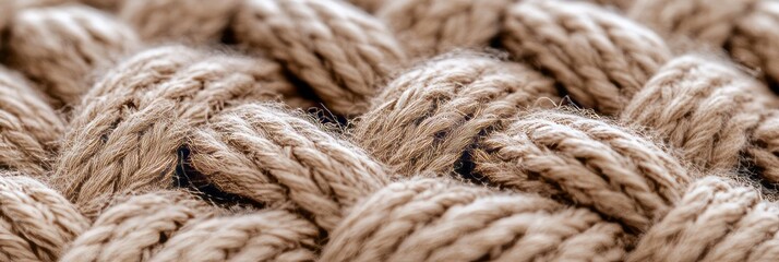 Interwoven flaxen fibers evoke intricate tapestry artistry, celebrating World Weavers Day with rustic maritime charm and textural allure