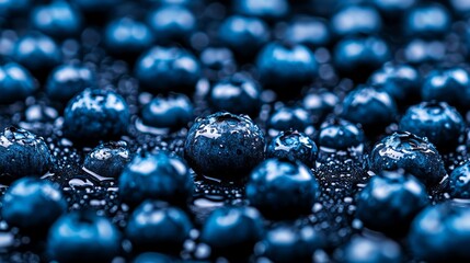 Rain-kissed blueberries glisten under twilight hues, a bountiful feast celebrating closeness and wellness in Midsummer harvest revelries