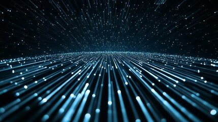 Sparkling digital stardust cascades into infinity, evoking Cyber Monday's futuristic promise and Diwali's cosmic tapestry of light