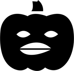 set of Halloween pumpkins Halloween pumpkin icons Icon illustration of a set of Halloween pumpkin silhouettes of plants black and white vector illustration, isolated on transparent background