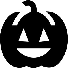 set of Halloween pumpkins Halloween pumpkin icons Icon illustration of a set of Halloween pumpkin silhouettes of plants black and white vector illustration, isolated on transparent background