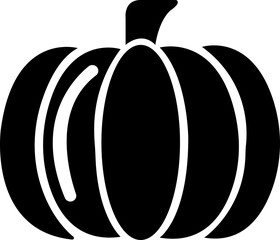 set of Halloween pumpkins Halloween pumpkin icons Icon illustration of a set of Halloween pumpkin silhouettes of plants black and white vector illustration, isolated on transparent background