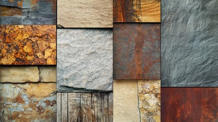 Abstract stone and wood textures