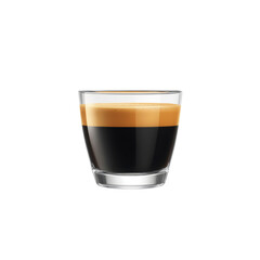Naklejka premium Aromatic Espresso in a Glass Perfect Coffee Shot