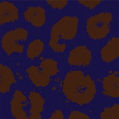 Leopard print. Vector seamless pattern. Animal skin background with black and brown spots on beige backdrop. Abstract exotic safari texture. Jaguar, leo, puma cheetah fur pattern. Repeat design