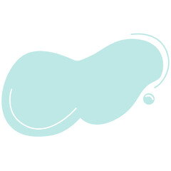 A fluid green abstract shape with smooth, organic curves and soft edges, creating a modern aesthetic. Ideal for creative compositions, minimal backgrounds.