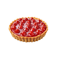 Delicious Strawberry Tart with Glossy Glaze - Close-Up Studio Shot