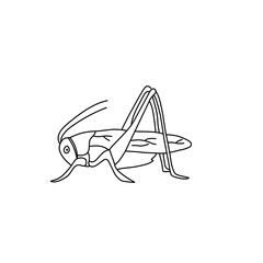 grasshopper line icon