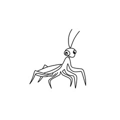 grasshopper line icon