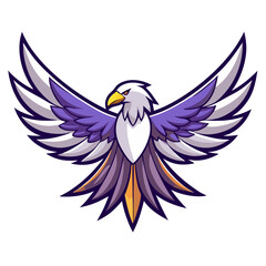 Fototapeta premium Majestic eagle soaring with vibrant wings 