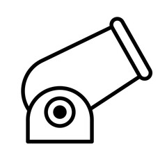 Simple design cannon icon. Vector.
