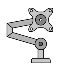 Flat design monitor arm icon. Vector.