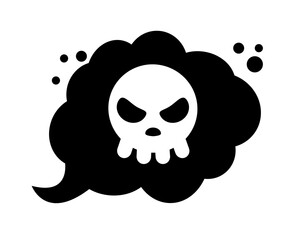 Toxic gas silhouette icon. Vector.