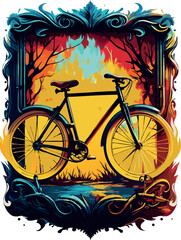Fototapeta premium bicicletta, t shirt per ciclisti 02