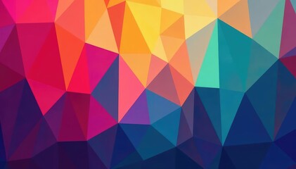 Obraz premium Geometric abstract shapes in vibrant color palette, endlessly repeatable , shapes, repeating