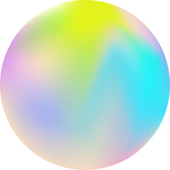 Abstract round shape with holographic texture