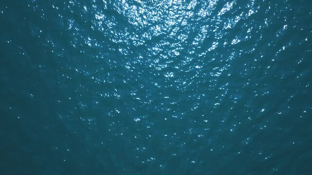 紺碧の水面にきらめく太陽の反射光｜自然が描く光のアート