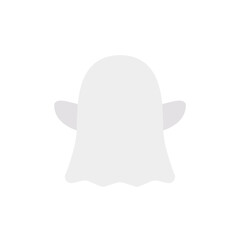 Funny ghost emoji vector boo spooky halloween chat symbol sign icon illustration