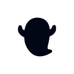 Funny ghost emoji vector boo spooky halloween chat symbol sign icon illustration