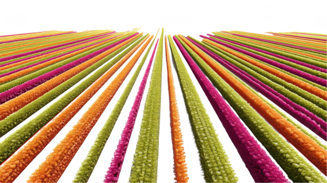 Colorful abstract lines create a vibrant pattern resembling a textured landscape - Powered by Adobe