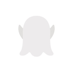 Funny ghost emoji vector boo spooky halloween chat symbol sign icon illustration