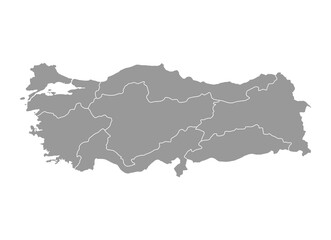 Fototapeta premium Turkey map symbol shape, travel web flat concept icon symbol vector illustration .