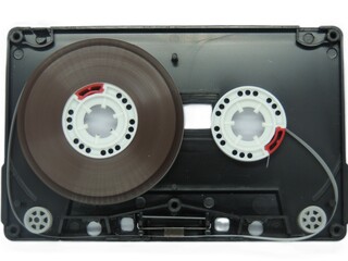 audio cassette open