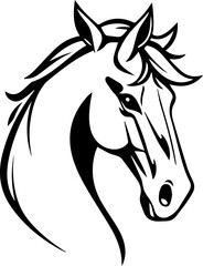 black spotted horse logo illustration vector