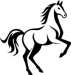 black spotted horse logo illustration vector