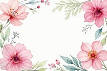 Fototapeta premium Subtle watercolor floral design, soft hues & delicate petals , flowers, subtle, seamless