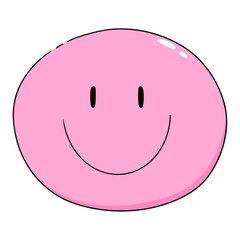 pink happy smile face