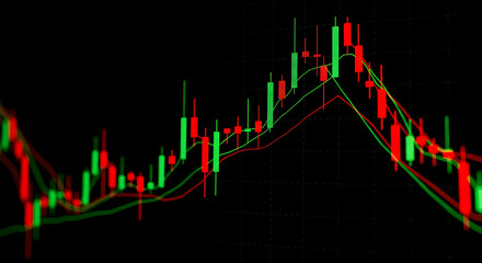 Stock Market Data Analysis Chart Showing Bullish and Bearish Trends Investment Trading Financial Growth Volatility