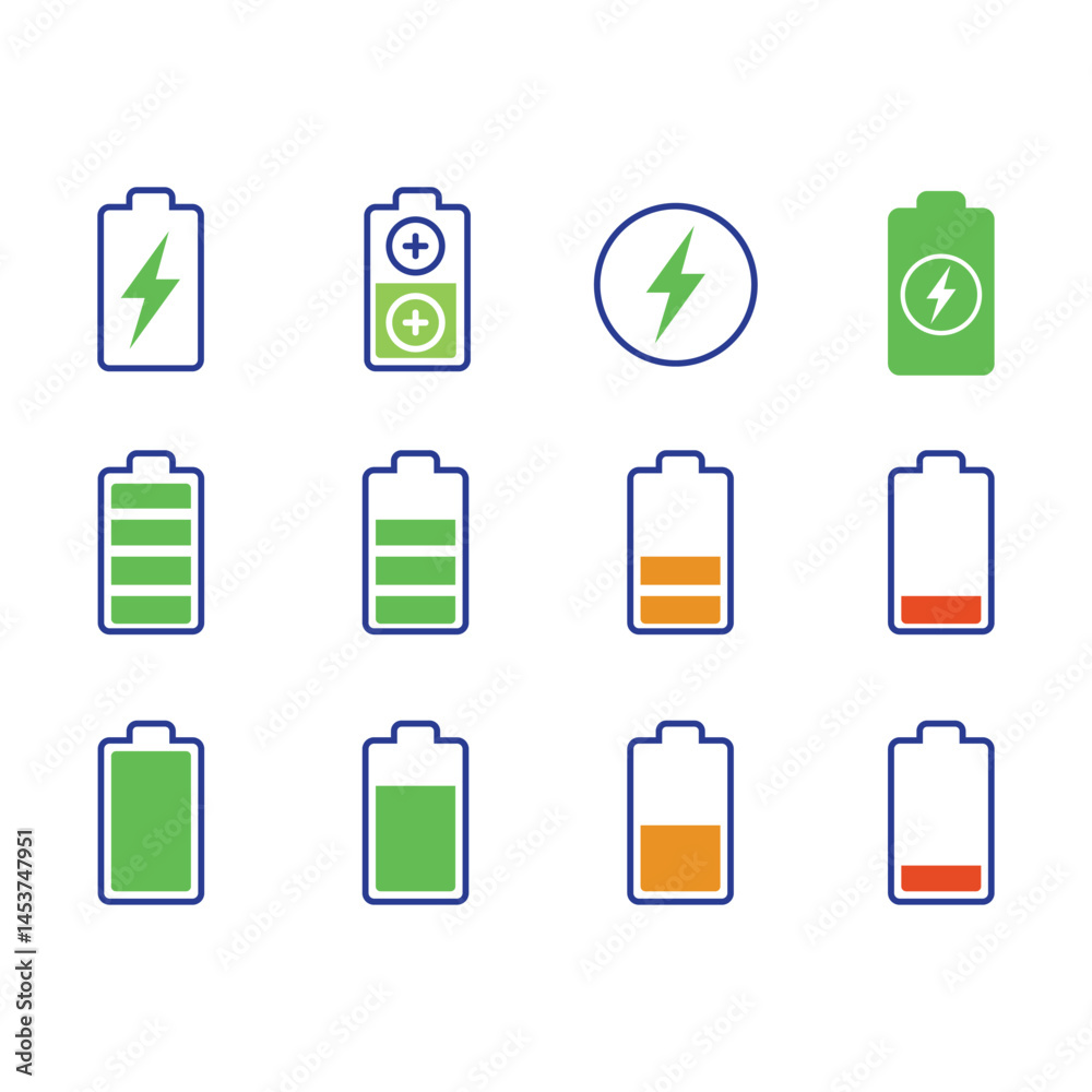 Wall mural web design vector set illustration of icons for web and mobile technology
