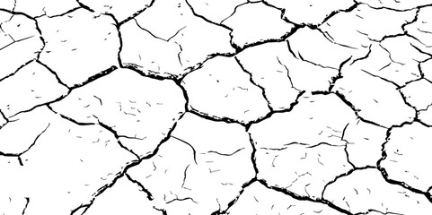  Abstract messy and distressed element for overlay.Grunge black and white crack texture background.vector
