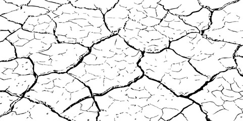  Abstract messy and distressed element for overlay.Grunge black and white crack texture background.vector
